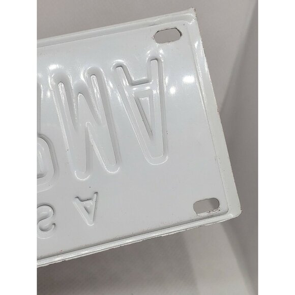 U.S.A. Norma Personalized Mini Bike License Plate – White & Red Collectible - Picture 7 of 10